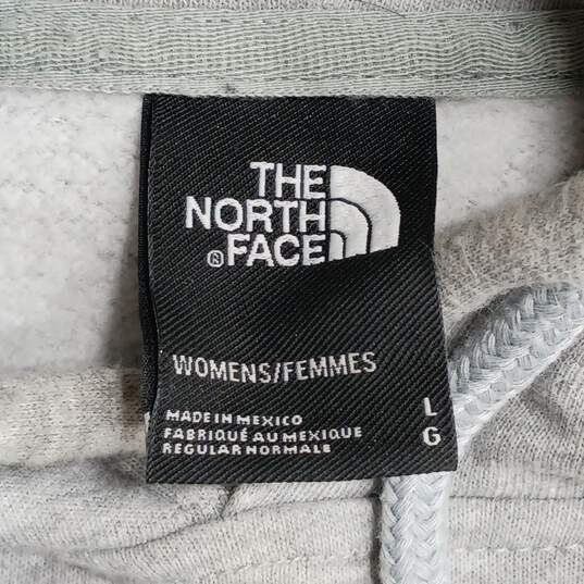 Women's Gray Hooded Sweatshirt Size Large image number 3