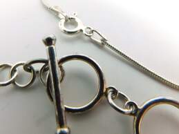 Artisan 925 Abalone Pendant Necklace & Shell Linked Toggle Bracelet alternative image
