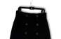 Womens Black Flat Front Pockets Stretch Knee Length A-Line Skirt Size 10 image number 3