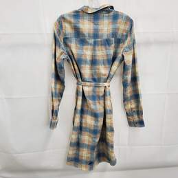 Toad&Co. Re-Form Almond Blue Flannel Shirtdress Women's Size S - NWT alternative image