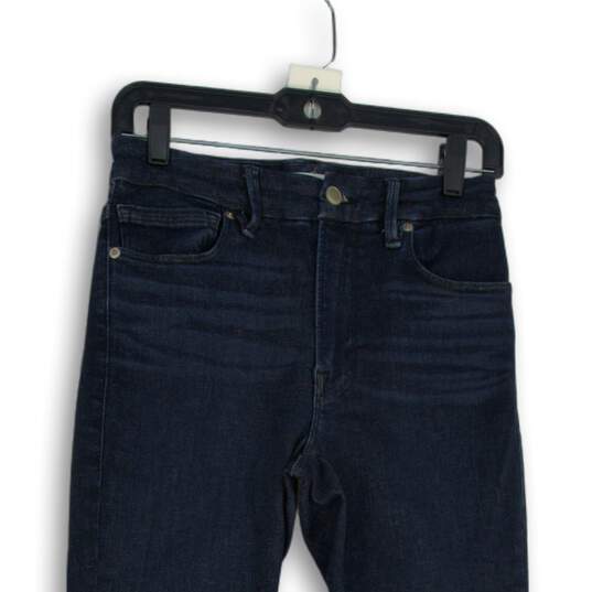 Womens Blue Denim Dark Wash 5-Pocket Design Skinny Leg Jeans Size 6-12 image number 3