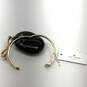 Designer Kate Spade Gold-Tone Love Notes Rhinestone Hinged Bangle Bracelet image number 3