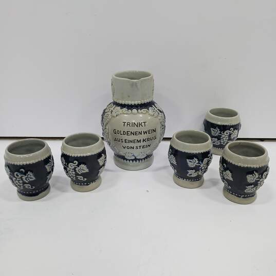 Ceramic Mini Pitcher & Cups image number 1