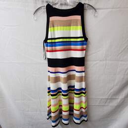 Milly Multi Striped Sleeveless Flare Dress Size P