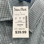 NWT Mens Blue White Check Long Sleeve Collared Pocket Button-Up Shirt Sz XL image number 5