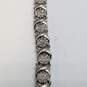 Sterling Silver CZ X & O Link 6.5inch Bracelet 17.0g image number 2
