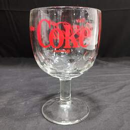 Vintage Coca Cola Pedestal Glass Goblet alternative image
