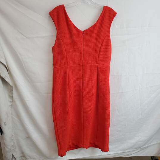 Anthropologie Maeve Red Button Up Sleeveless Dress Women's Size L image number 2