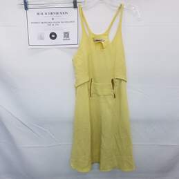 AUTHENTICATED Balenciaga Yellow Silk Mini Dress Size 36