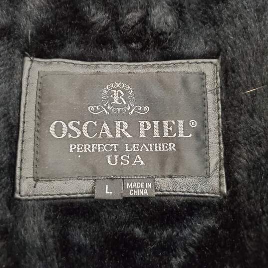 Oscar Piel Women Leather Jacket W/Belt Large image number 1