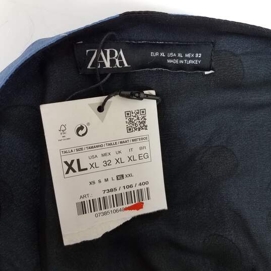 Zara Long Blue and Black Sash Robe Adult Size XL NWT