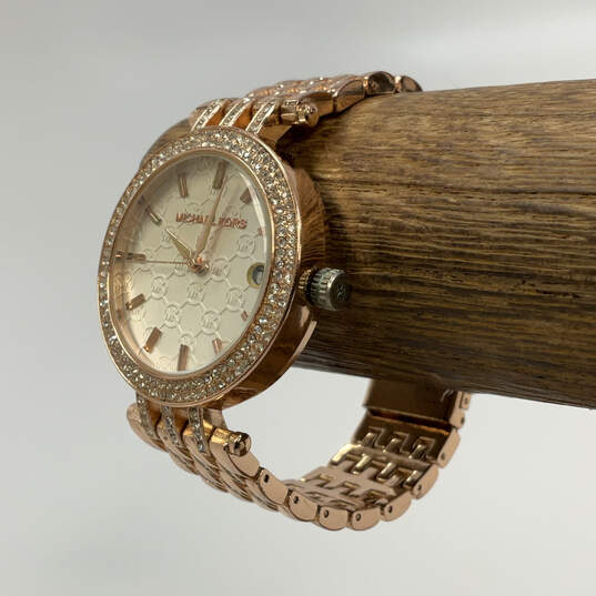 Designer Michael Kors MK-3228 Rhinestone Analog Dial Quartz Wristwatch image number 3