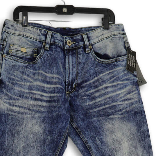 NWT Mens Blue Denim Medium Wash 5-Pocket Design Skinny Leg Jeans Size 34/30 image number 3