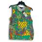 NWT Chaps Womens Multicolor Paisley Keyhole Neck Pullover Tank Top Size Large image number 1