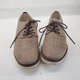 TOMS Men's Preston Toffee Coated Linen Lace Up Shoes Size 8.5 alternative image