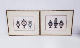 Vintage Sevres Vases Framed Artwork  Set of 2 Sevres Prints