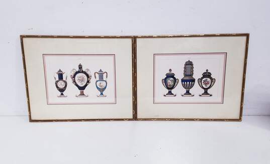 Vintage Sevres Vases Framed Artwork  Set of 2 Sevres Prints image number 1
