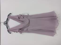 Women's Lavender Short Flutter Sleeve Dress Size 14 NWT