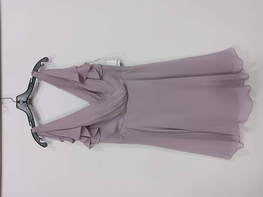 Women's Lavender Short Flutter Sleeve Dress Size 14 NWT image number 1