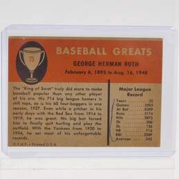 1961 HOF Babe Ruth Fleer Baseball Greats #75 New York Yankees alternative image