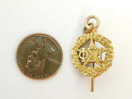 Vintage 10K Gold Psi Sigma Iota Key Pin 4.5g image number 3