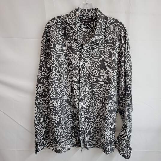 Michael Kors Paisley Full Button Up Shirt Size XL image number 1