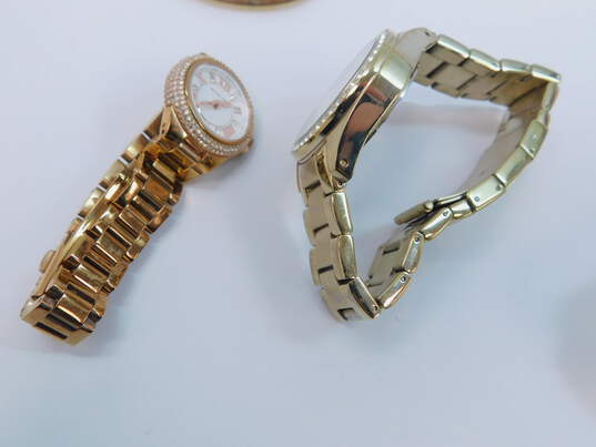 Michael Kors MK-3253 Analog & Fossil ES-2683 Chronograph CZ Bezel Women's Watches 174.7g image number 2