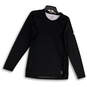 Mens Black Long Sleeve Crew Neck Dri Fit Stretch Pullover T-Shirt Size M image number 1