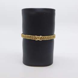 10K Yellow Gold Twisted Rope Chain Bracelet FOR REPAIR 6.6g
