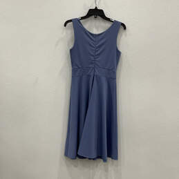 NWT Womens Blue Sleeveless Back Zip Knee Length Fit & Flare Dress Size S alternative image
