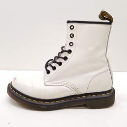 Dr. Martens 11821 White Leather Combat Boots Women's Size 7