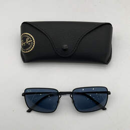 Mens RB 3669 Black Frame Stylish UV Protected Rectangular Sunglasses w/Case