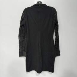Lulus Black Lace Long Sleeve Bodycon Dress Size M alternative image