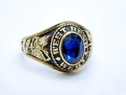 Vintage 1976 10K Yellow Gold Blue Spinel West Bend West Class Ring - For Repair 4.5g