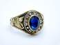 Vintage 1976 10K Yellow Gold Blue Spinel West Bend West Class Ring - For Repair 4.5g image number 1