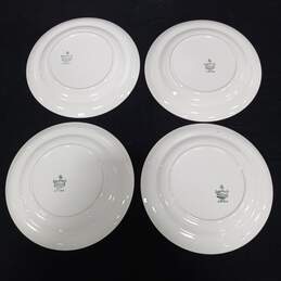 Bundle of 4 Cream Plates w/ Floral Design alternative image