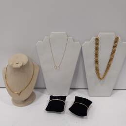 Bundle of Gold Toned Costume Jewelry