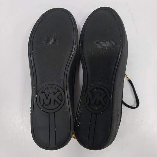 Michael Kors Women's Black Suede Gold Tone Toe Sneakers Size 9 image number 5