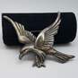 Vintage America Mexico Sterling Silver Eagle in Flight 4 Inch Brooch 25.1g image number 2