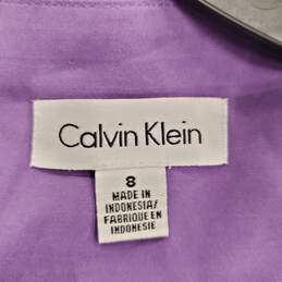 Calvin Klein Women Purple Sheath Dress S