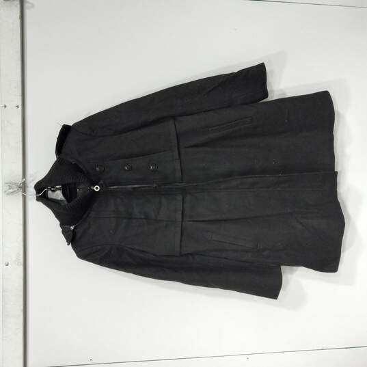 DKNY Wool Blend Hooded Peacoat Women's Size 10 image number 4