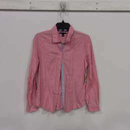 Tommy Hilfiger Women's Pink As Swatch Seasonal LS Button Up Shirt Size M NWT