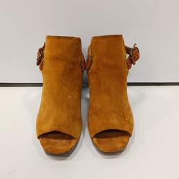 Frye Cognac Karissa Braid Shield Sandals Women's Size 9.5M