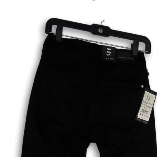 NWT Womens Black Denim Dark Wash Pockets Skinny Leg Jeans Size W26 L27 image number 4