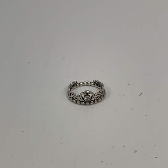 Designer Pandora S925 ALE Sterling Silver Rhinestone Tiara Crown Ring image number 3