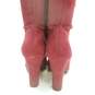 Forever Burgundy Faux Suede Women's Boots Size 7.5 image number 5