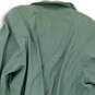 Mens Green Spread Collar Long Sleeve Button Front Trench Coat Size 44 image number 4