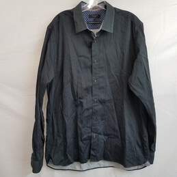 Ted Baker dark blue button down men's dress shirt size 6