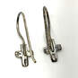 Designer Silpada 925 Sterling Silver Cross Fish Hook Drop Earrings image number 2