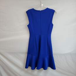 Vince Camuto Blue Cap Sleeve Shift Dress WM Size 4 alternative image